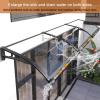 WDFYM UV-Protective Aluminum and Polycarbonate Door Canopy, 60 x 310 cm view 4