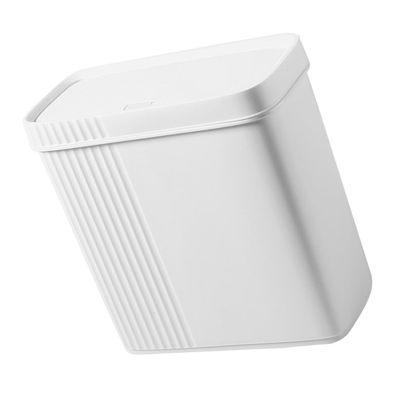ERINGOGO Slim Office Trash Can with Lid for Tight Spaces, White