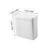 ERINGOGO Slim Office Trash Can with Lid for Tight Spaces, White view 2