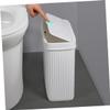 ERINGOGO Slim Office Trash Can with Lid for Tight Spaces, White view 3