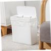ERINGOGO Slim Office Trash Can with Lid for Tight Spaces, White view 4