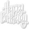 Metal Die Cut with 'Happy Birthday' Inscription view 1