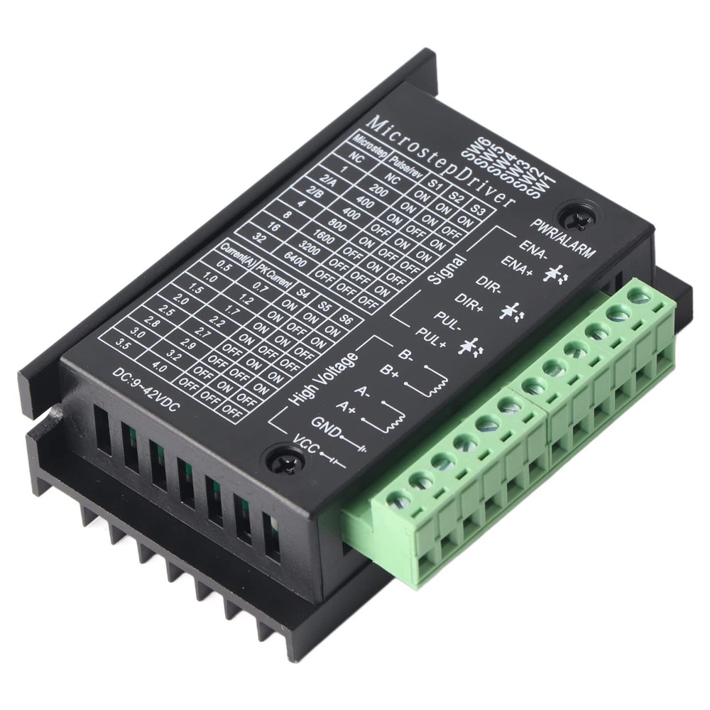 BAFOVY Stepper Motor Driver, 160 W, 0.5–4 A, Overheat Protection, 32 Microsteps, DC 9–40 V, 7 Microstep Options, for CNC Machines