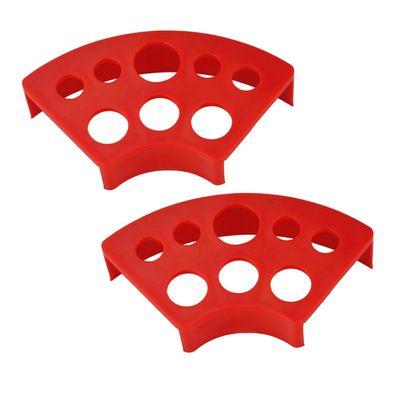 EPIGEIST Ink Cup Holder with 8 Compartments, Plastic, 2 Pieces in Red
