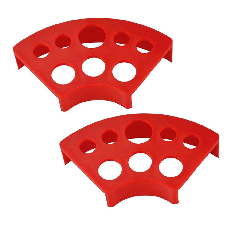 EPIGEIST Ink Cup Holder with 8 Compartments, Plastic, 2 Pieces in Red