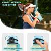 Motswedi Sports Water Bottle, 1,000 ml, BPA-Free, Leakproof, with Time Markers, Off-White/Light Blue view 3