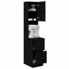 vidaXL Kitchen Cabinet with Shelf Black Oak Effect 32 x 50 x 180 cm view 1