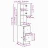 vidaXL Kitchen Cabinet with Shelf Black Oak Effect 32 x 50 x 180 cm view 3