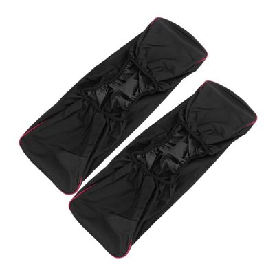 2-Piece Black Oxford Fabric Winch Covers with Elastic Hem