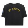 Pro Standard Women's NFL Los Angeles Rams Classic Chenille Short-Sleeve Boxy T-Shirt, Black, 2XL view 2