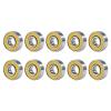 10–100 pcs 608RS Deep-Groove Ball Bearings, 8 x 22 x 7 mm, Double-Shielded Carbon Steel, Single-Row, ABEC-9 (Yellow, 50 pcs) view 1
