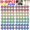 10–100 pcs 608RS Deep-Groove Ball Bearings, 8 x 22 x 7 mm, Double-Shielded Carbon Steel, Single-Row, ABEC-9 (Yellow, 50 pcs) view 2