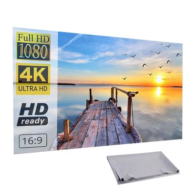 Generic Projector Screen, 4K HD Anti-Light Foldable Portable Projection Screen for Home Theater, Party, Office, Classroom (92 inch)