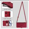 Crossbody Wallet Case for Xiaomi Redmi Note 7/7 Pro, Red view 3