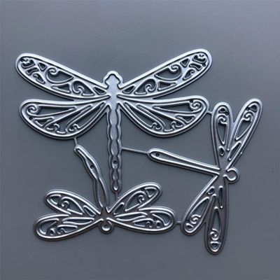 2025 Silver Dragonfly Metal Die Cuts for Card Making