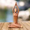Handcrafted Wooden Yoga Statue, Zen Pose Figure view 3