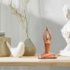 Handcrafted Wooden Yoga Statue, Zen Pose Figure view 4