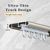 Shower Curtain Rod with Silent Rollers, Wall-Mount, White, 100 cm view 2
