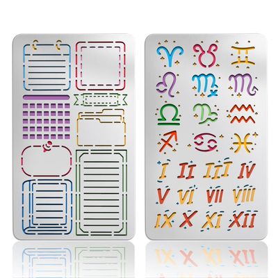 UNICRAFTALE 2-Piece Roman Journal Divider Metal Stencil