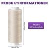 Tundi 2 Pack 200 Yards Sewing Thread, Beige 402 Polyester Thread for Sewing Machines, Hand Sewing and Embroidery view 2