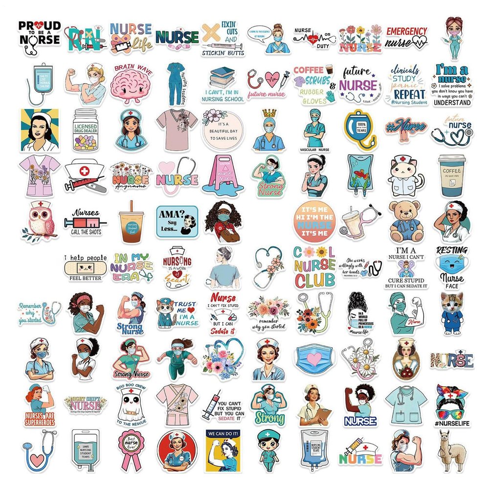 Nurse Stickers - Funny Medical Stickers for Decor