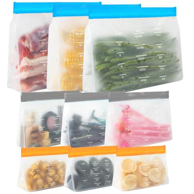 9-Pack Reusable PEVA Food Bags