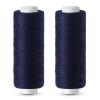 Tundi Marine Blue Sewing Thread, 2 Pack 200 Yards 402 Polyester Thread for Sewing Machines, Hand Sewing and Embroidery view 1