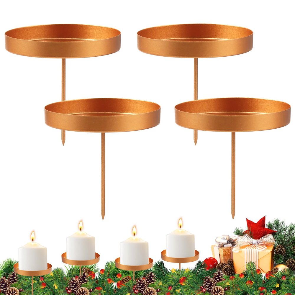 4-Piece Advent Wreath Candle Holders