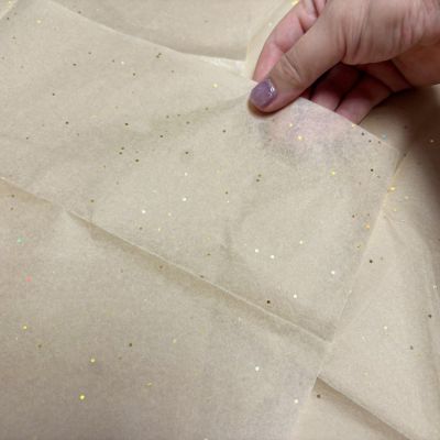 Glitter Tissue Paper Brown 50x70cm - 10 Sheets