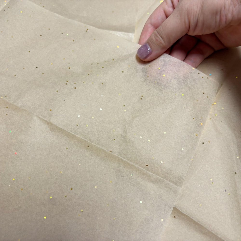 Glitter Tissue Paper Brown 50x70cm - 10 Sheets