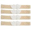 Curtain Tiebacks 4-Piece Set, Adjustable Fabric with Angel Wing Pattern, Suitable for Living Room, Kids Room, and Bedroom, Beige view 1
