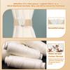 Curtain Tiebacks 4-Piece Set, Adjustable Fabric with Angel Wing Pattern, Suitable for Living Room, Kids Room, and Bedroom, Beige view 2