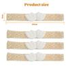 Curtain Tiebacks 4-Piece Set, Adjustable Fabric with Angel Wing Pattern, Suitable for Living Room, Kids Room, and Bedroom, Beige view 4