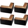 Sanfly Wooden Furniture Legs, 4-Pack, L-Shaped Table Legs, Furniture Risers for Sofas, Dressers, Cabinets and Tables view 1