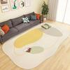 RBQIZVW Plush Washable Irregular Area Rug, Non-Slip, Yellow Beige view 1