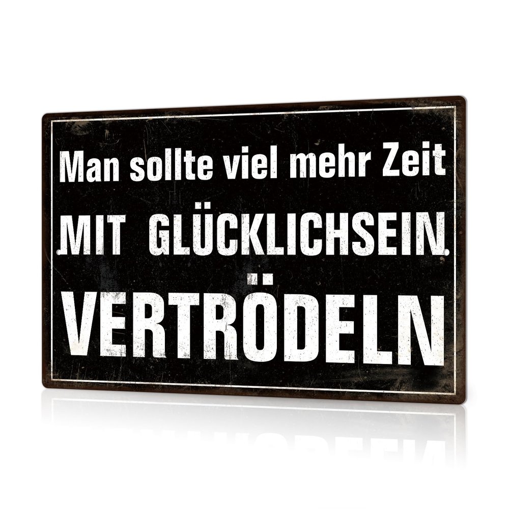 Putuo Decor Metal Sign - Spend More Time Being Happy