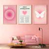 HARY Aesthetic Poster Set 20x30cm - Pink Butterflies view 4
