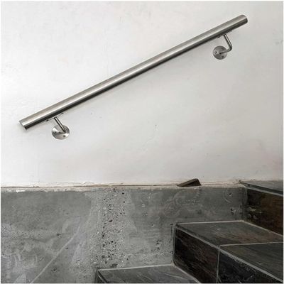 1-Piece Adjustable Stainless Steel Stair Handrail Set, 50–700 cm, Brushed Finish (160 cm)
