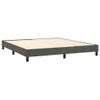 Massbinet Upholstered Velvet Box Spring Bed with Mattress, Dark Gray, 160 x 200 cm view 4
