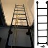 1-Piece Emergency Fire Escape Ladder, Wrought Iron, for Bunk Beds, Adjustable Size, up to 150 kg (Black, 115 cm) view 2