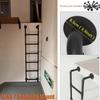 1-Piece Emergency Fire Escape Ladder, Wrought Iron, for Bunk Beds, Adjustable Size, up to 150 kg (Black, 115 cm) view 4