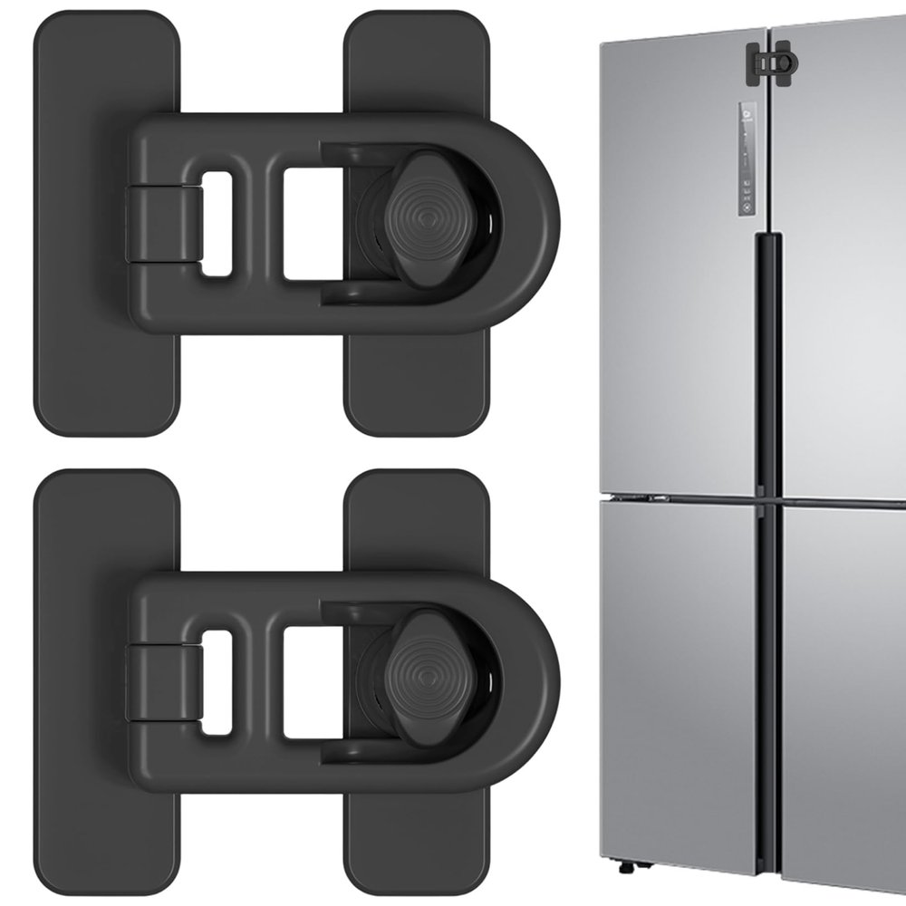 2pcs Refrigerator Lock Strong Adhesive Freezer Non-Toxic