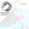 Artificial Glitter Sequin Bow, Blue, Reusable, 45.7 x 61 cm, Rectangular Dish Drying Mat view 2