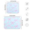 Artificial Glitter Sequin Bow, Blue, Reusable, 45.7 x 61 cm, Rectangular Dish Drying Mat view 3