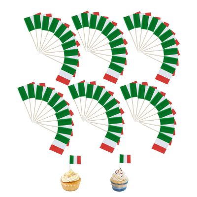 100 Italian Decorative Toothpick Flags