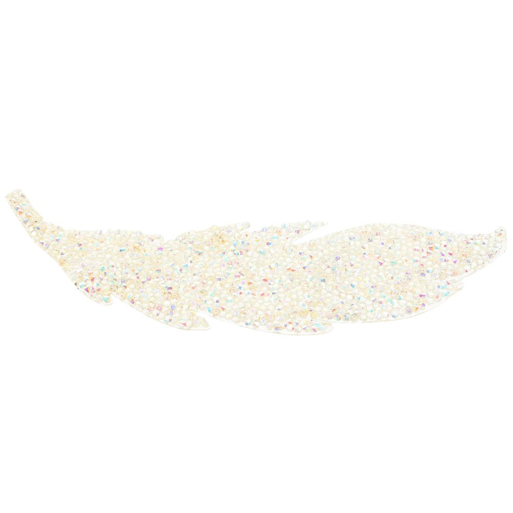 DECORNIJIA Rhinestone Leaf Appliqué