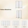 Angel Living Freestanding Folding Room Divider, White, 2-Piece view 4