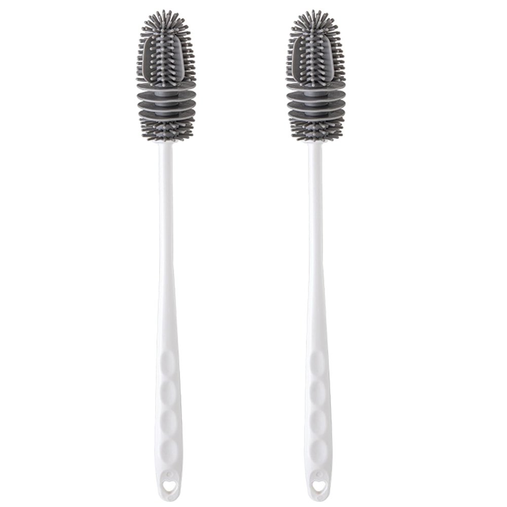 Storage Bag 2pcs Silicone Bottle Cleaning Brushes