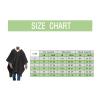 Foweknow Men's Warm Hooded Poncho Cape, Mexican Wool Poncho for Fall and Winter view 3