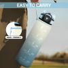Leakproof 1L Sports Water Bottle with Straw and Time Markings view 3